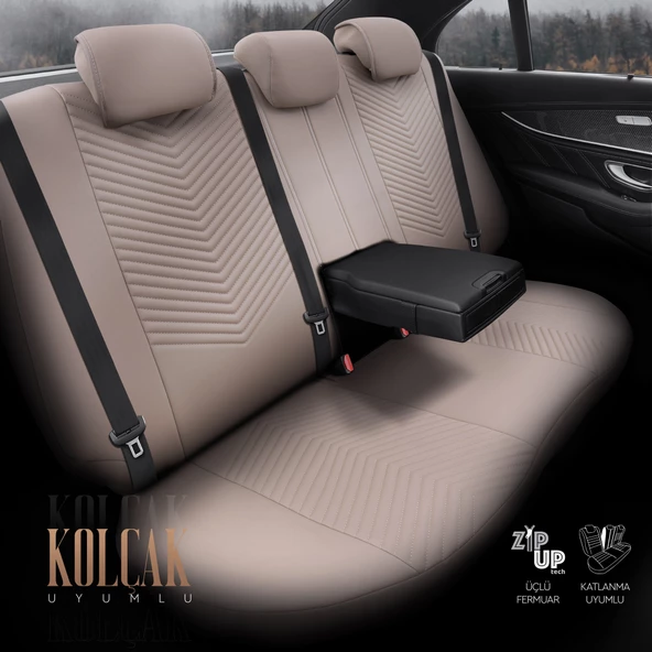 Otom Advanced Series Universal Oto Koltuk Kılıfı Bej - 6