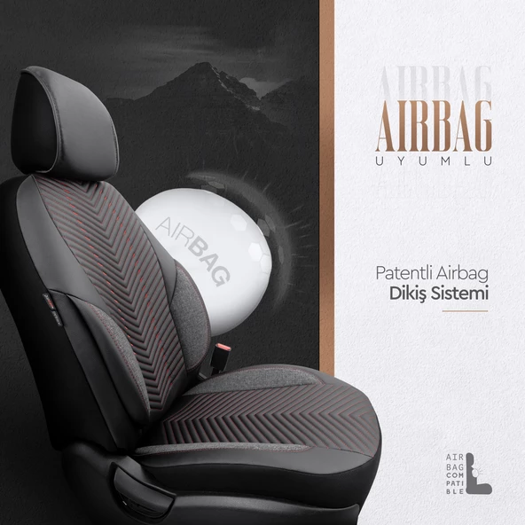 Otom Advanced Series Universal Oto Koltuk Kılıfı Siyah-Kırmızı - 3