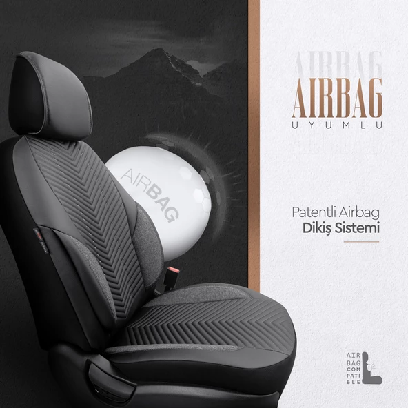 Otom Advanced Series Universal Oto Koltuk Kılıfı Füme - 3