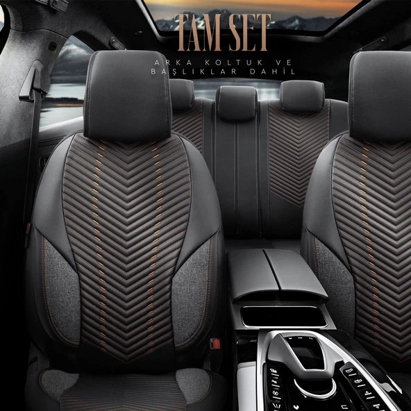Otom Advanced Series Universal Oto Koltuk Kılıfı Füme-Taba - 2