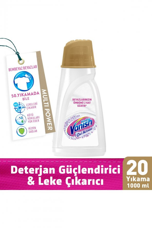 Vanish Kosla Multipower Beyazlar Için Jel Leke Çıkarıcı Deterjan Güçlendirici 1000 Gr - 1