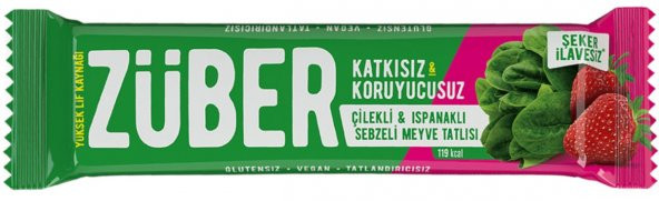 Züber Çilekli-Ispanaklı Sebzeli Meyve Tatlısı 35 G