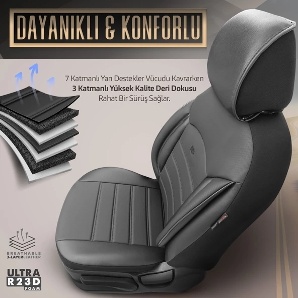 Otom Inspire Design Universal Seat Cover Siyah - 4