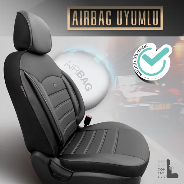 Otom Inspire Design Universal Seat Cover Siyah-Füme - 3