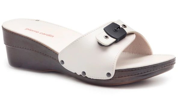 Pierre Cardin Pc 24K 7011 Bej Bayan Ayakkabı Terlik-Sandalet