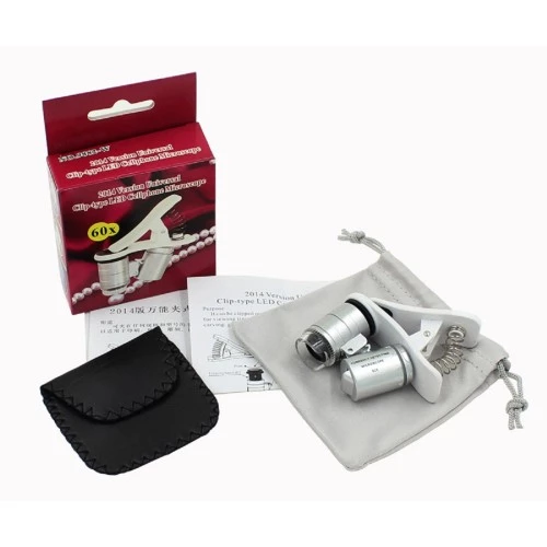 Evrensel Led Işıklı Mini Cep Mikroskobu ( Tüm kameralı telefonlar için ) - 9