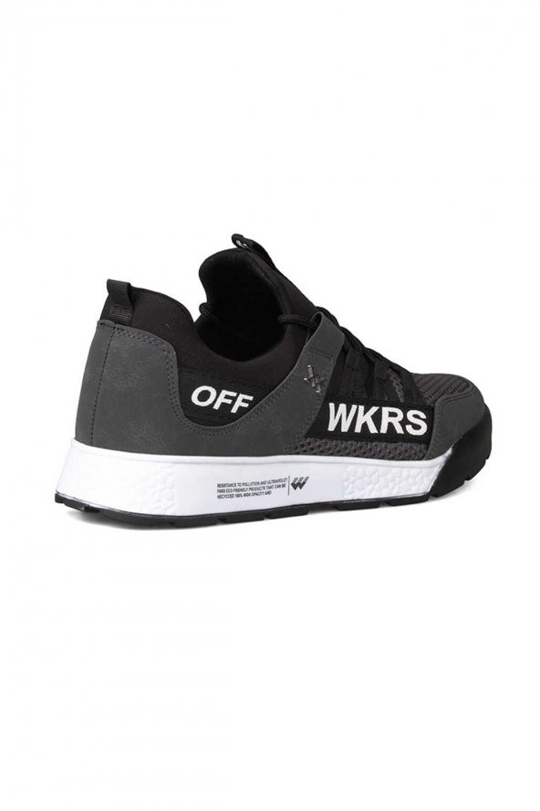Wickers Erkek Spor Ayakkabı Gri Yazlık Fileli Wkrs 2300 - 3