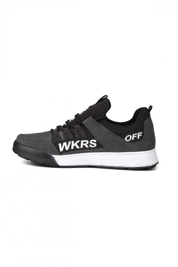 Wickers Erkek Spor Ayakkabı Gri Yazlık Fileli Wkrs 2300 - 4