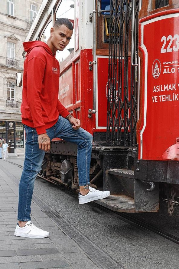 Jump Erkek Spor Ayakkabı Günlük Yürüyüş Beyaz 26611 - 7