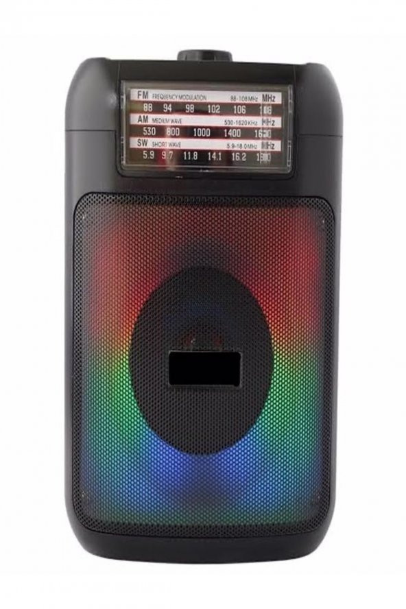 Ktf-1421 Rgb Işıklı 3" Bluetooth Hoparlör Usb Tf Aux Destekli Standlı Radyolu Hoparlör