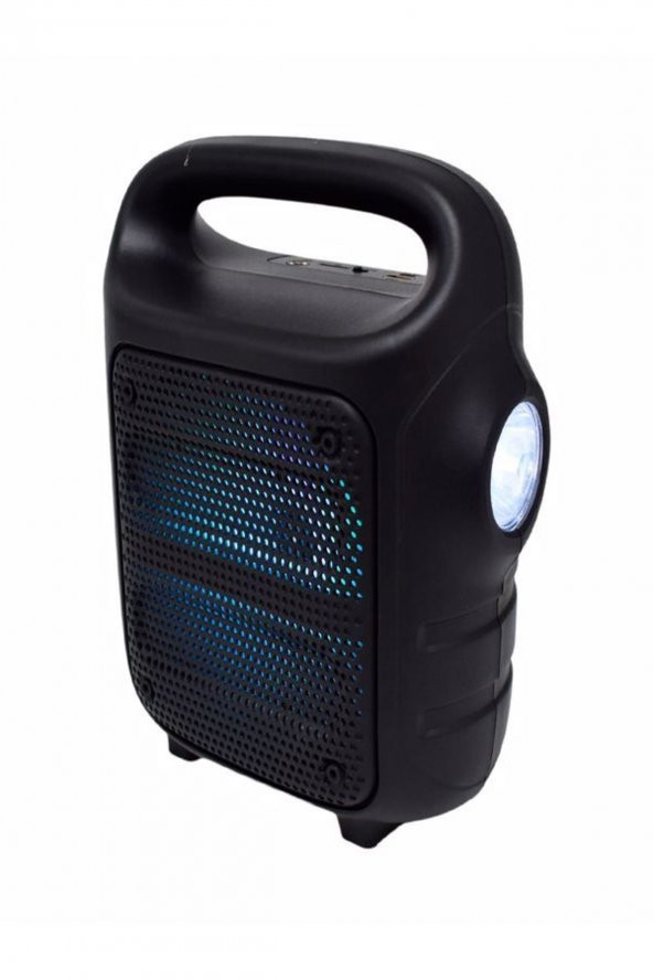 Işıklı 6,5" Taşınabilir 5w Bluetooth Hoparlör Acil Durum El Fenerli Fm Radyo Usb/tf/aux Extra Bass