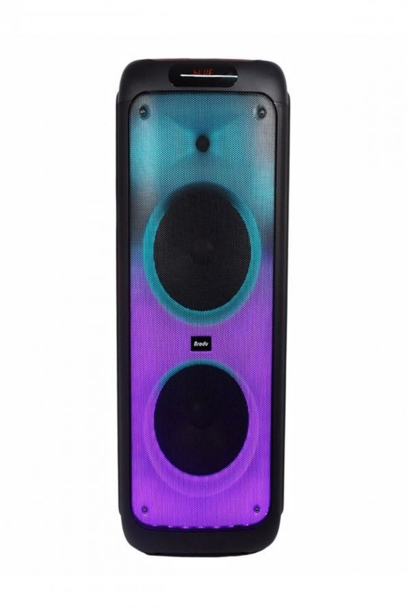 Karaoke Hoparlör Ses Sistemi Kablosuz Mikrofonlu 70 Watt 2x10 Inç Bluetooth Hoparlör Rgb Party Box - 2