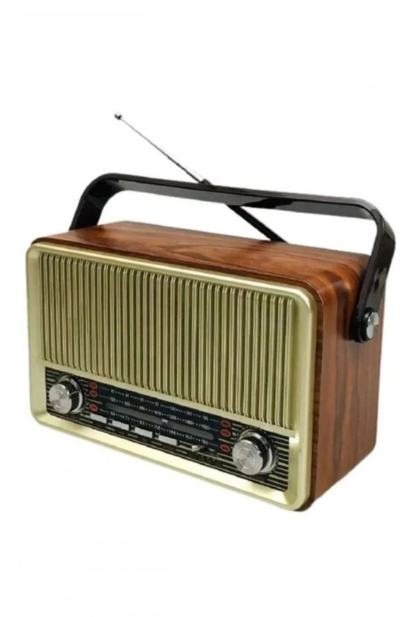 Retro Nostaljik Radyo Taşınabilir Hoparlör Bt Tf Usb Aux Destekli