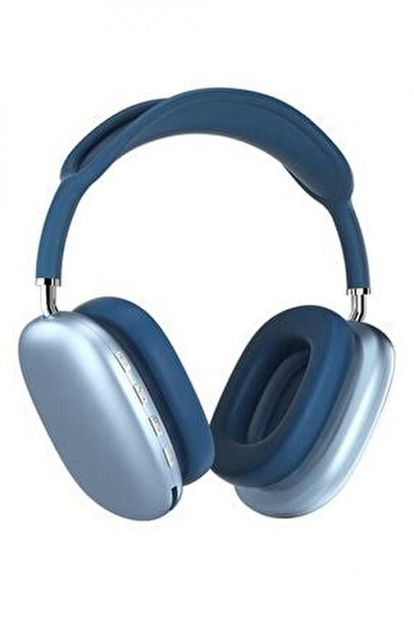 Airmax Kablosuz Kulaklık Kulak Üstü Bluetooth Kulaklık 5.0 +EDR 2022 Versiyon - Mavi