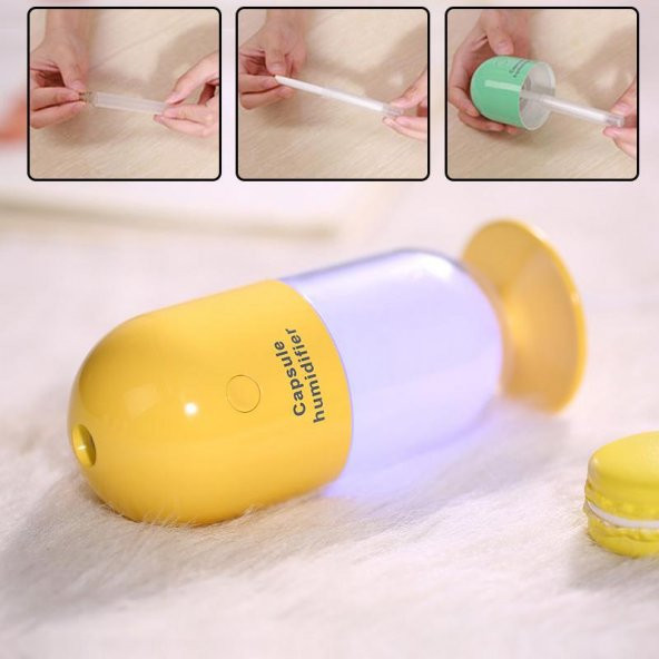 Hava Nemlendirici Buhar Makinesi 120ml Ultrasonik Kapsül Model Anti Stres - 2