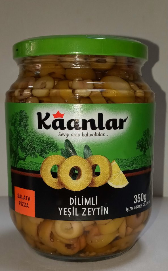 Dilimlenmiş Yeşil Zeytin 350 gr