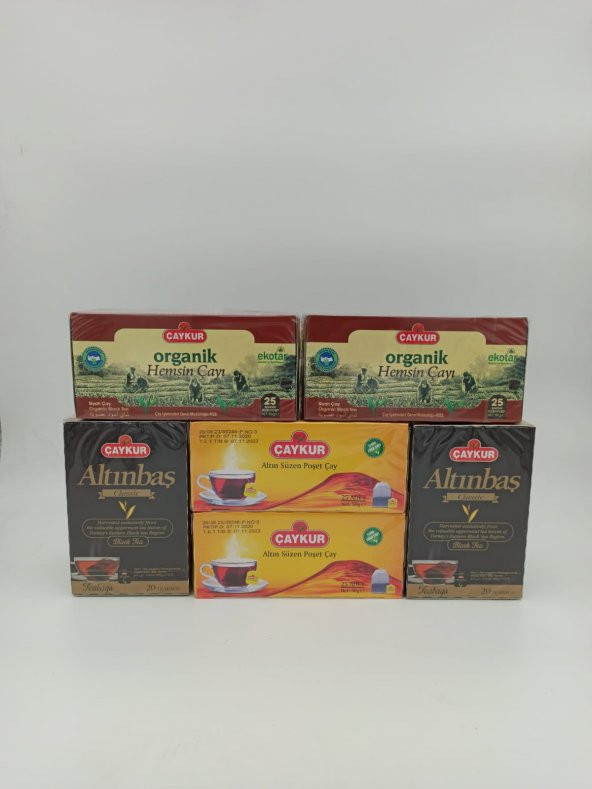 Çaykur Altınbaş, Organik Hemşin ve Siyah Süzen Bardak Poşet Çaylar 2şer Paket