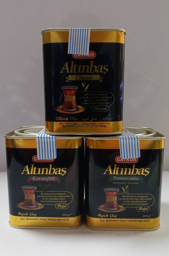 Altınbaş Klasik + Karanfilli + Bergamotlu Çay 3 x 100 gr