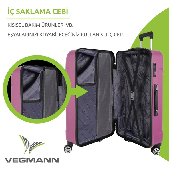 Vegmann Vela Violet Orta Boy Valiz - Resim 5