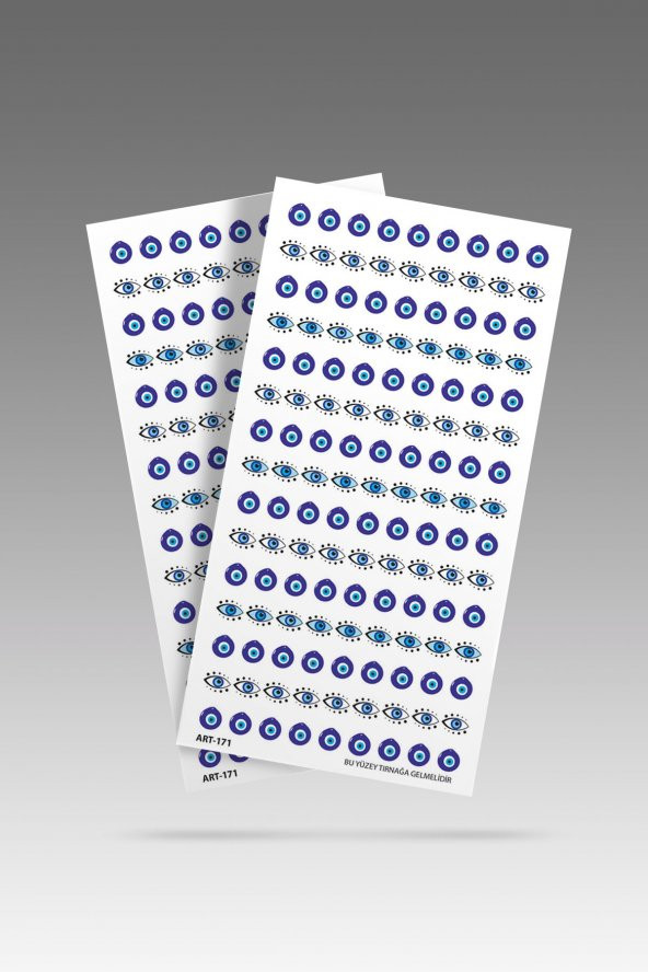 2Li Göz Tırnak Dövmesi,Tırnak Tattoo,Nail Art ,Tırnak Sticker - 2