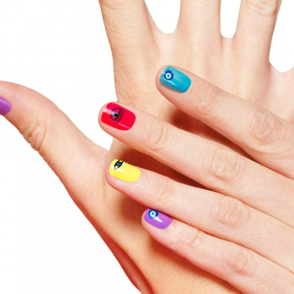2Li Göz Tırnak -2 Dövmesi, Tırnak Tattoo,Nail Art ,Tırnak Sticker