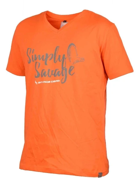 Savage gear Simply  Savage V-neck Tee Grey T-Shirt - 8