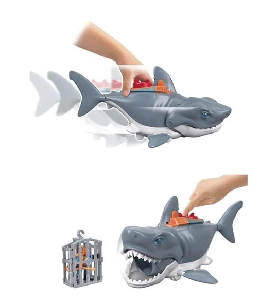 Imaginext Çılgın Köpekbalığı Oyun Seti, Gerçekçi Hareketlere Sahip Figür Seti GKG77 - 3