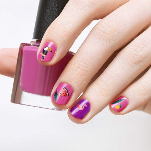2 Li Tropik Tırnak Dövmesi, Tırnak Sticker, Nail Tattoo, Nail Art - 2