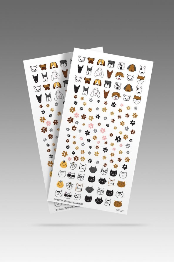 2 Li Patiler Tırnak Dövmesi, Tırnak Sticker, Nail Tattoo, Nail Art - 2