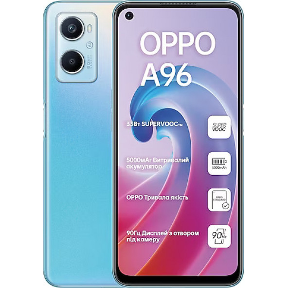 Oppo A96 128 Gb 6 Gb Ram (Oppo Türkiye Garantili) - Mavi