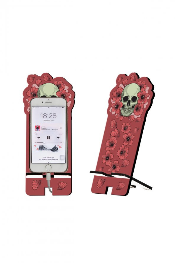 Kuru Kafa Tasarım Ahşap Telefon Standı