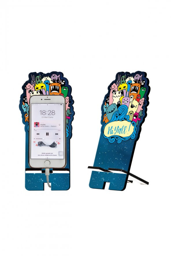 Anime Tasarım Ahşap Telefon Standı