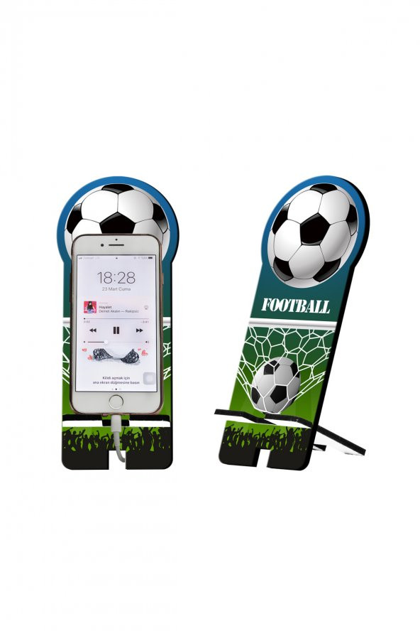 Futbol Tasarım Ahşap Telefon Standı