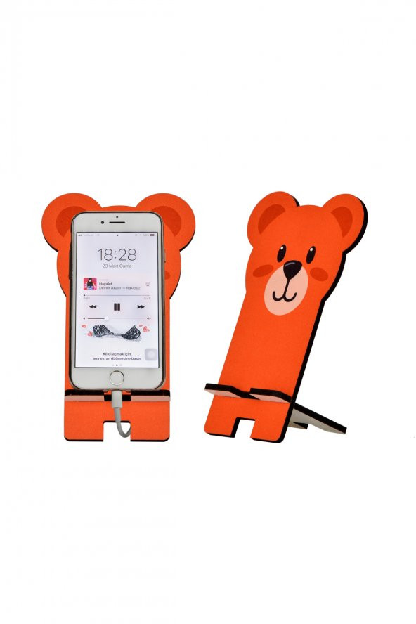 Ayıcık Tasarım Ahşap Telefon Standı
