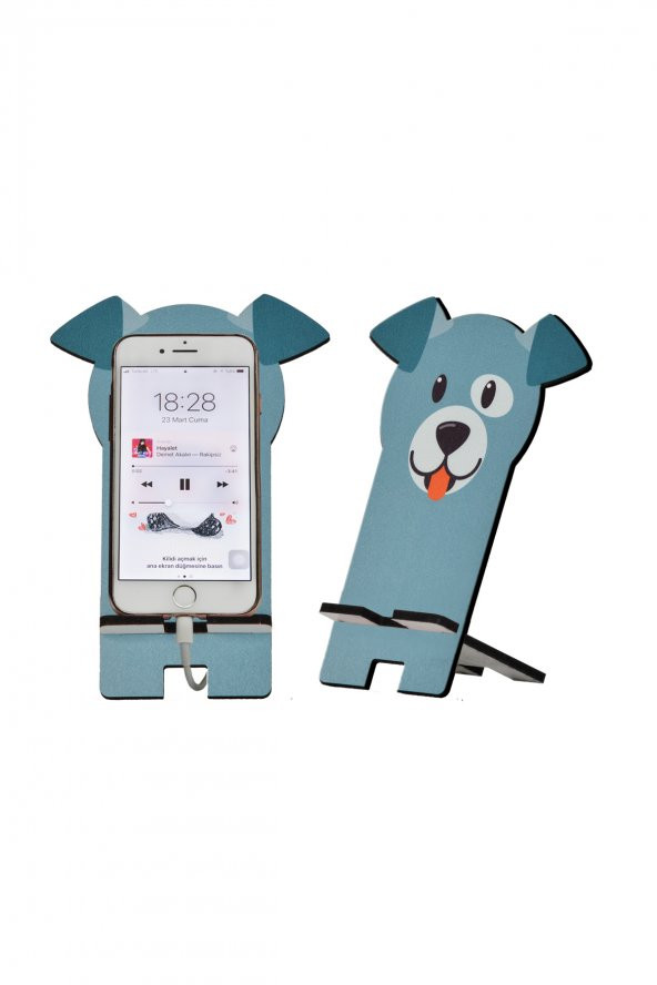 Köpek Tasarım Ahşap Telefon Standı