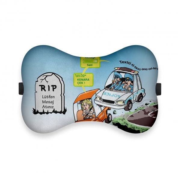 Özel Baskılı Ortopedik Tasarım Oto Seyehat Boyun Yastığı