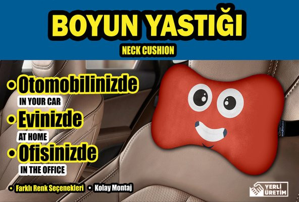 Özel Baskılı Ortopedik Tasarım Oto Seyehat Boyun Yastığı - 3