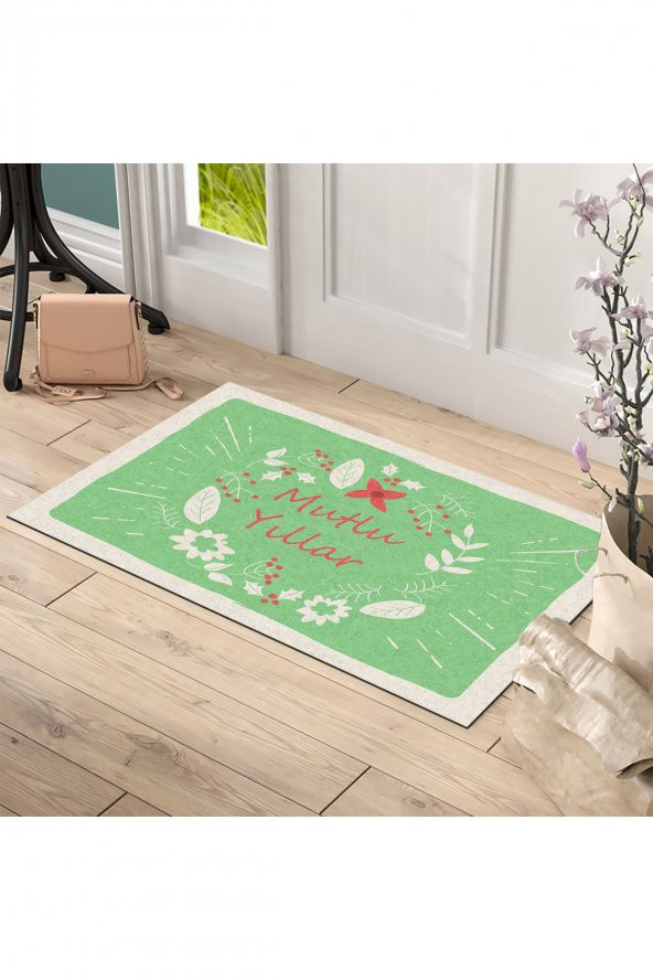 Yılbaşı Merry Christmas Konsept Tasarım Kapı Önü ve Ev İçi Paspas 45x75 cm - 2