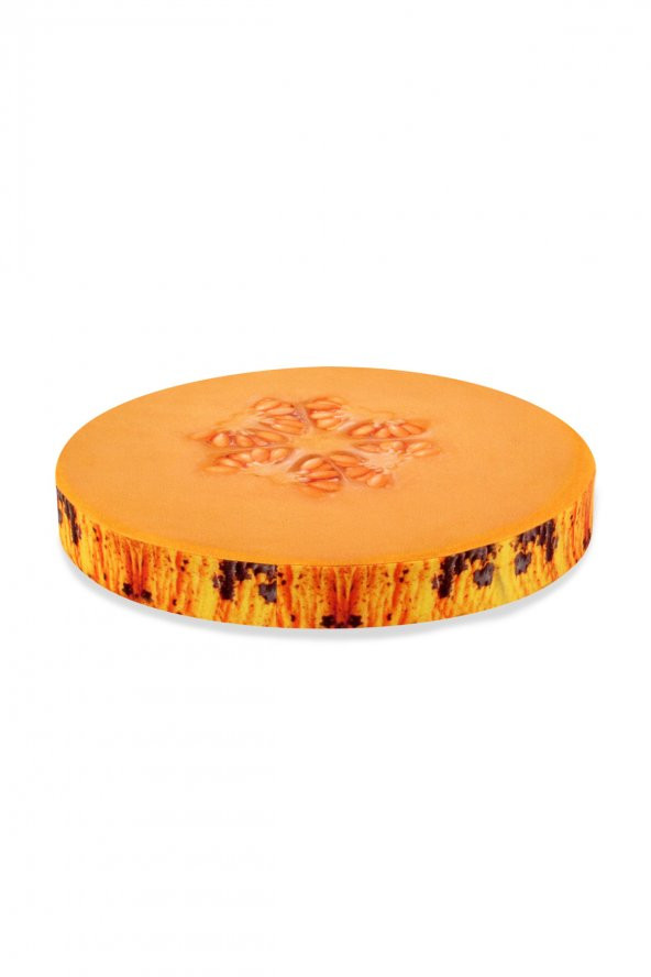 Kavun Tasarım Daire Yastık Minder 40x40x5 cm