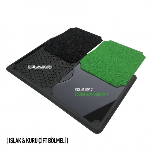 Yeni Nesil Islak - Kuru Dezenfektan Havuzlu Hijyen Paspas 50x80cm - 2
