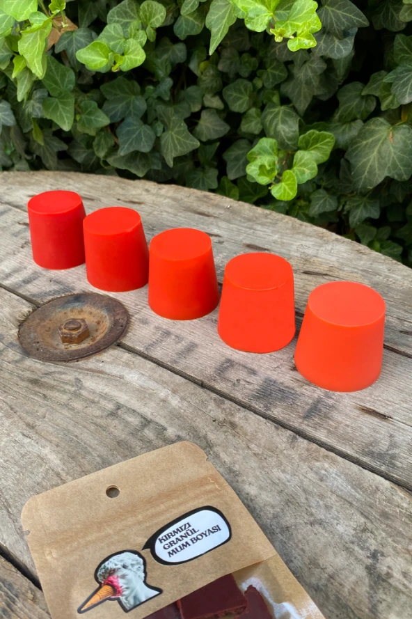 Kırmızı Granül Mum Boyası 100 gram - Resim 2