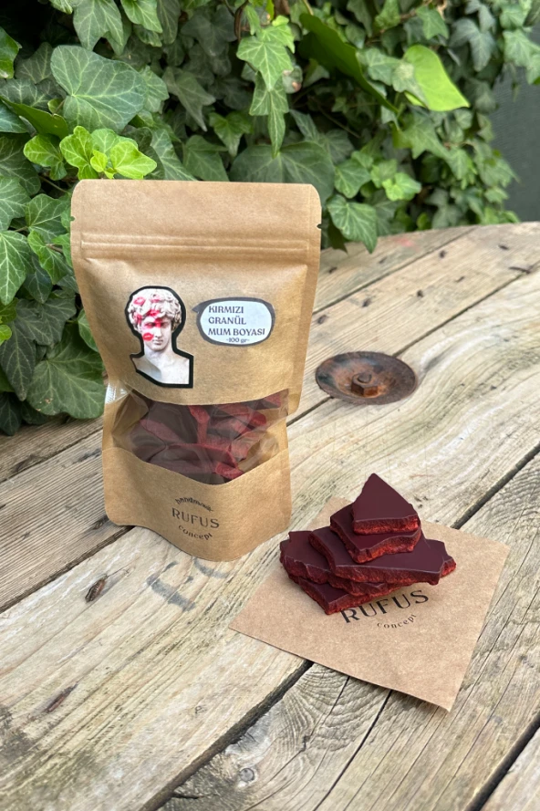 Kırmızı Granül Mum Boyası 100 gram - Resim 4