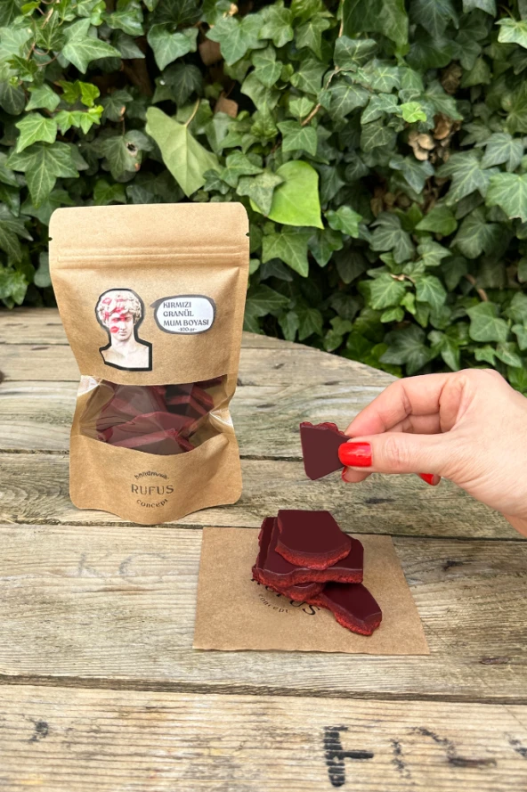 Kırmızı Granül Mum Boyası 100 gram - Resim 5