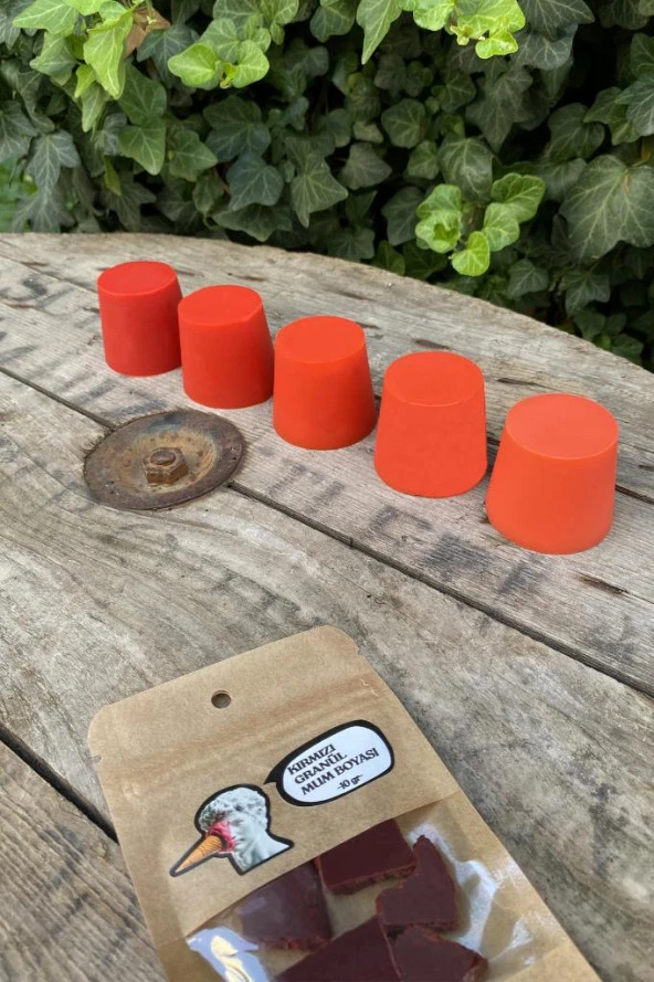 Kırmızı Granül Mum Boyası 100 gram - Resim 6