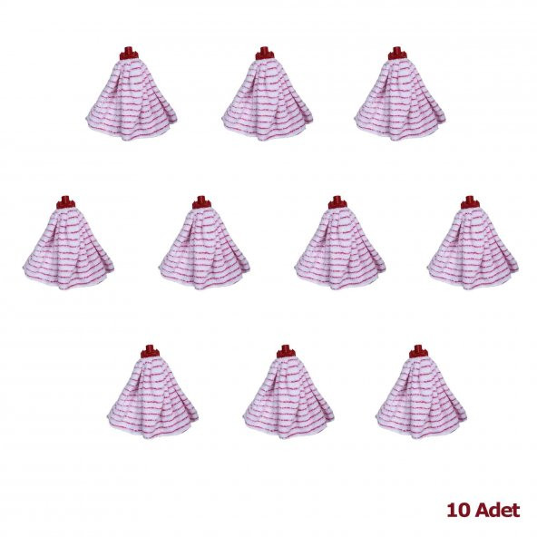 Wellsoft Tesa Yedek Mop / Islak Mop / Paspas Ucu / Püskül - Mikrofiber - 10 Adet - 2