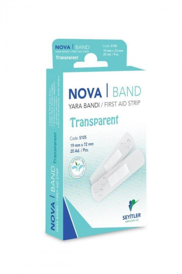Novabant Şeffaf Yara Bandı 20 Adet