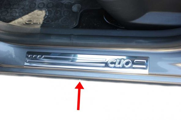Renault Clio 4 Sport Tourer Krom Kapı Eşik Koruması 2012 - Üzeri