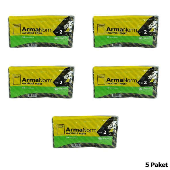 Naksan Takviyeli İnce Desenli Çizgili Siyah Çanta Poşet Torba - 2 No - 26x38 Cm. - 50 Adetlik 5 Paket - 2