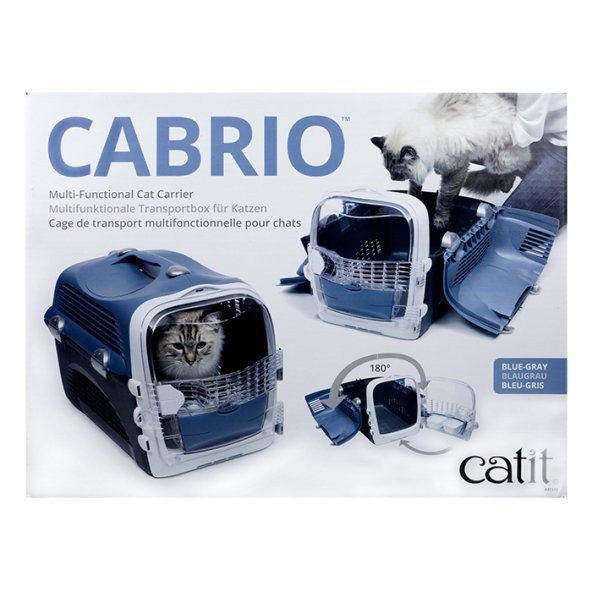 Catit Cabrio Kedi Köpek Taşıma Kabı Mavi/Gri 51x33x35 Cm - 3