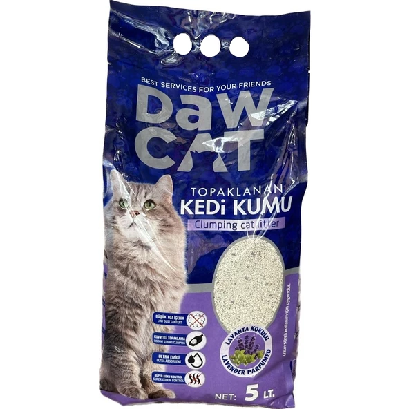 Dawcat 5lt Bentonit Kedi Kumu Lavanta Kokulu